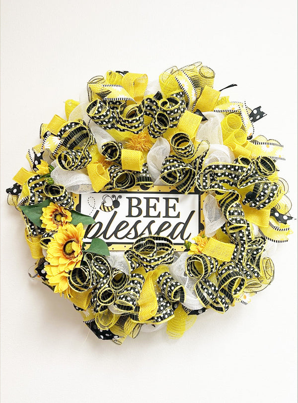 Bee Blessed - 25 Inch Finished Wreath