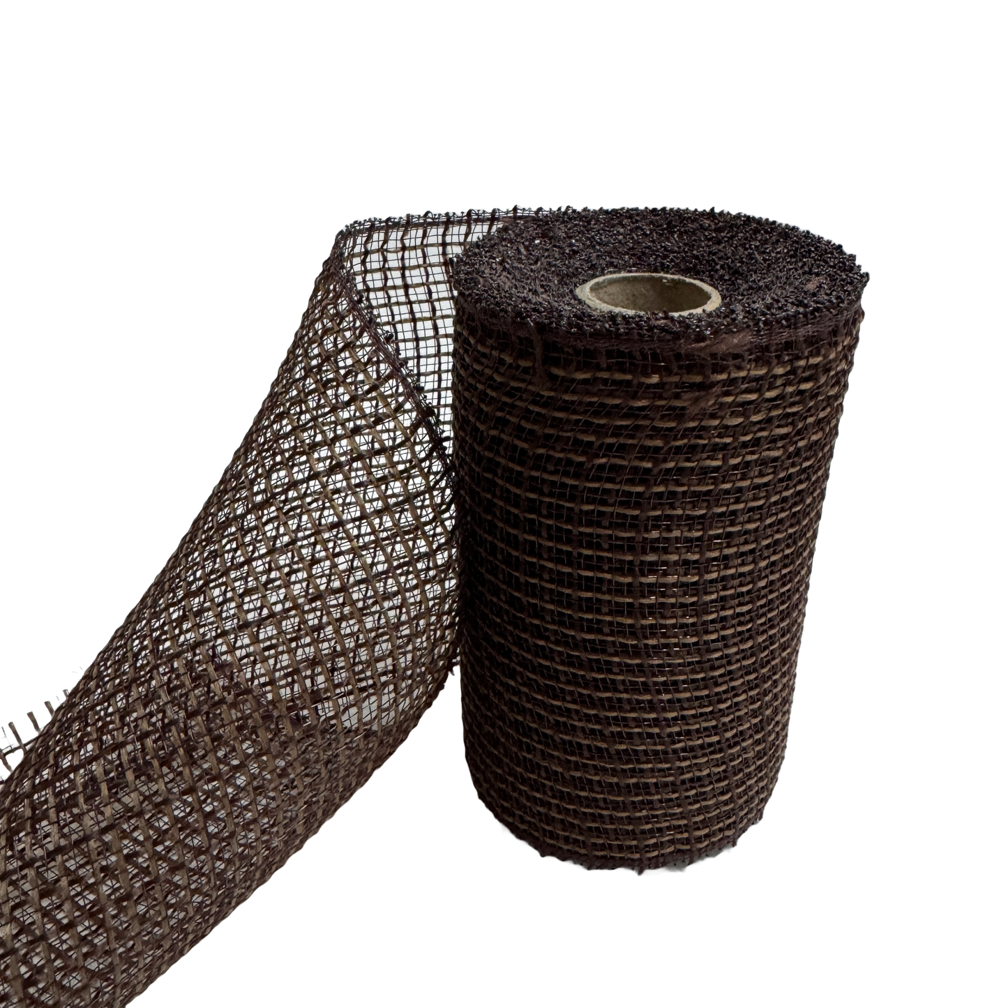 Brown Poly Burlap Deco Mesh - ( 6 Inch x 10 Yards )