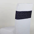 Sequin Chair Sash - Purple 5 pieces