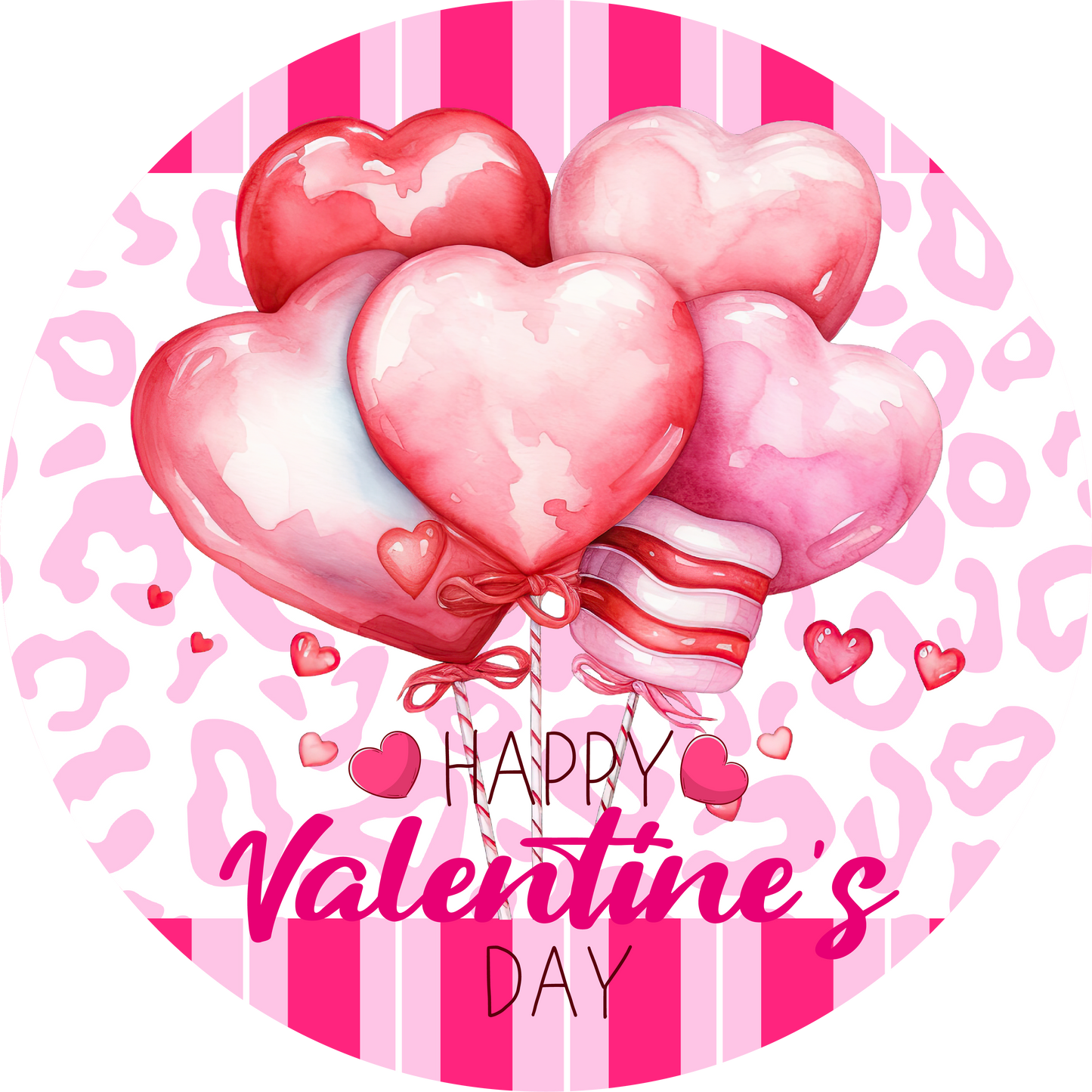 Happy Valentine's Day Heart Candy Metal / Vinyl Sign - Made in USA