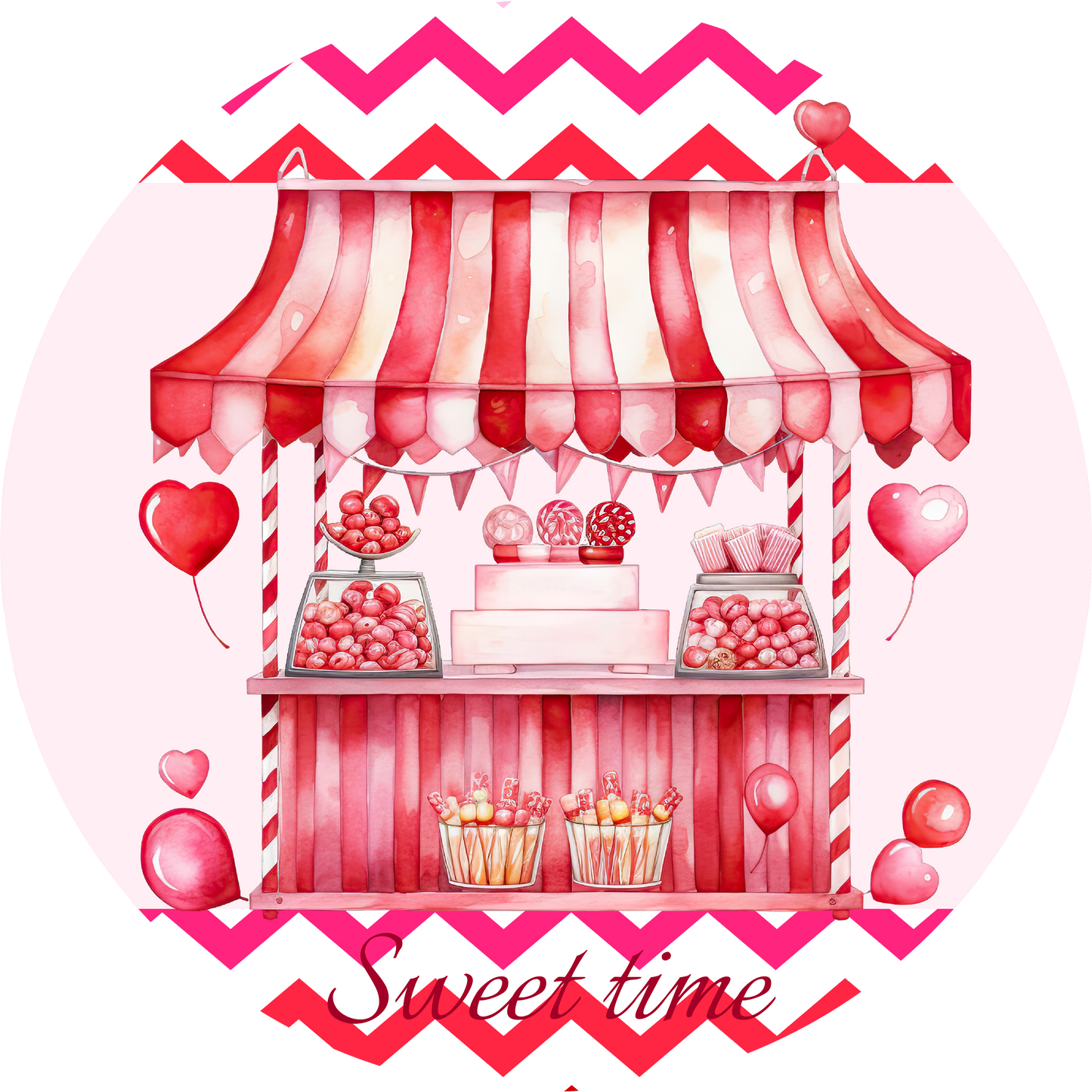 Valentine's Day Sweet Time Metal / Vinyl Sign - Made in USA