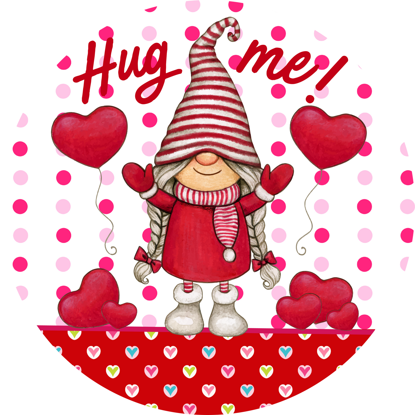 Valentine's Day Hug Me Metal / Vinyl Sign - Made in USA