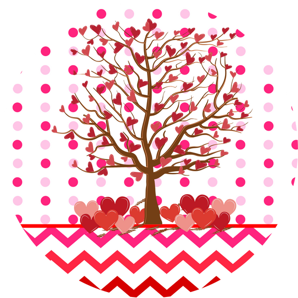 Valentine's Day Metal Sign: Love Tree - Made In USA