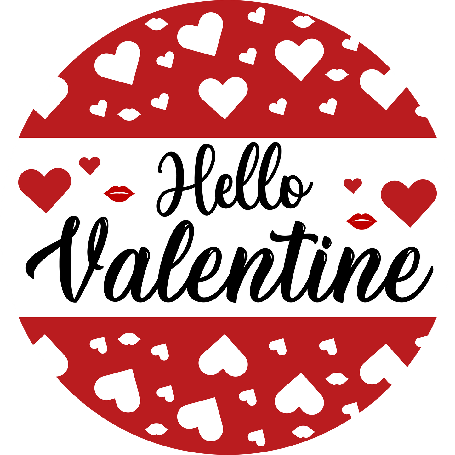 Hello Valentine's Day Metal / Vinyl Sign - Made in USA