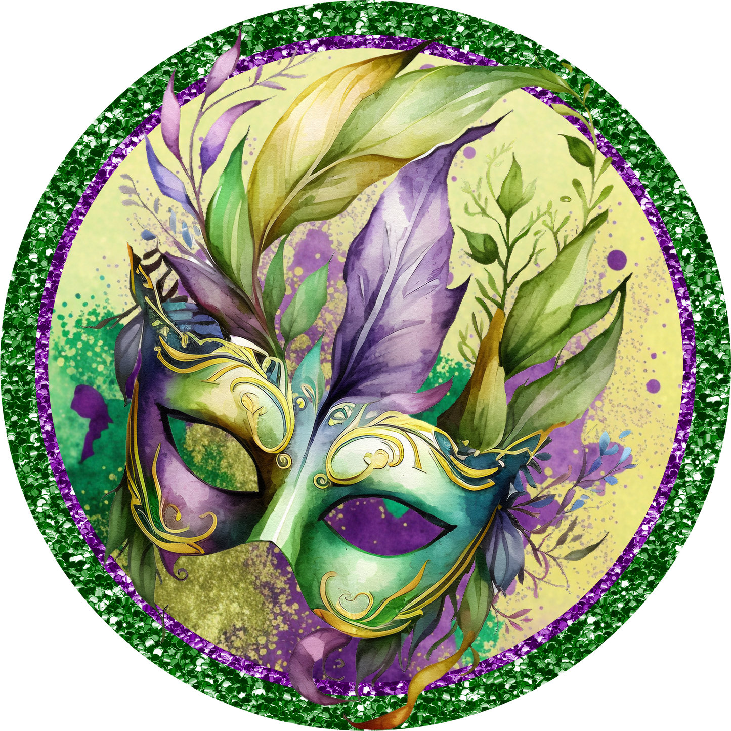 Mardi Gras Carnival Mask Metal / Vinyl Sign - Made in USA