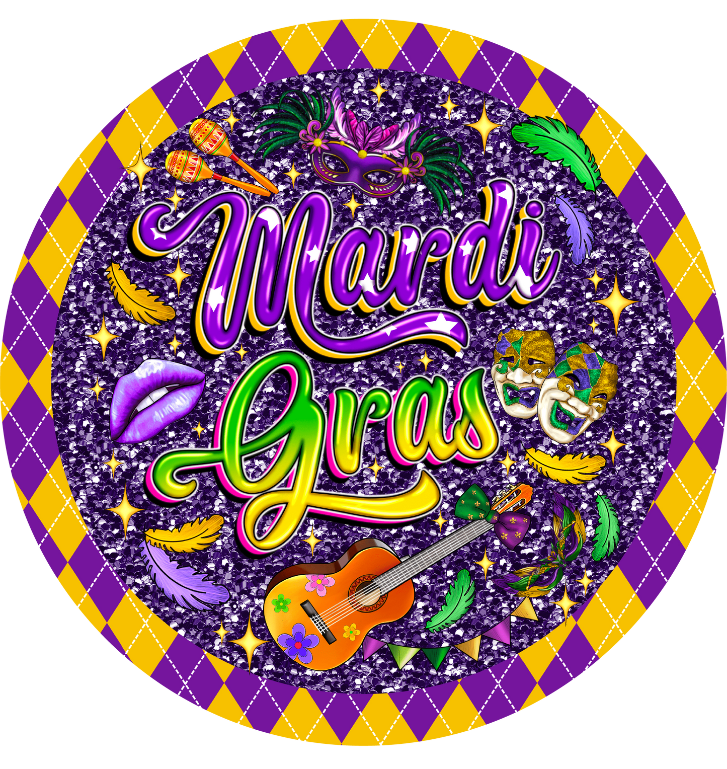 Mardi Gras Celebration Metal / Vinyl Sign - Made in USA