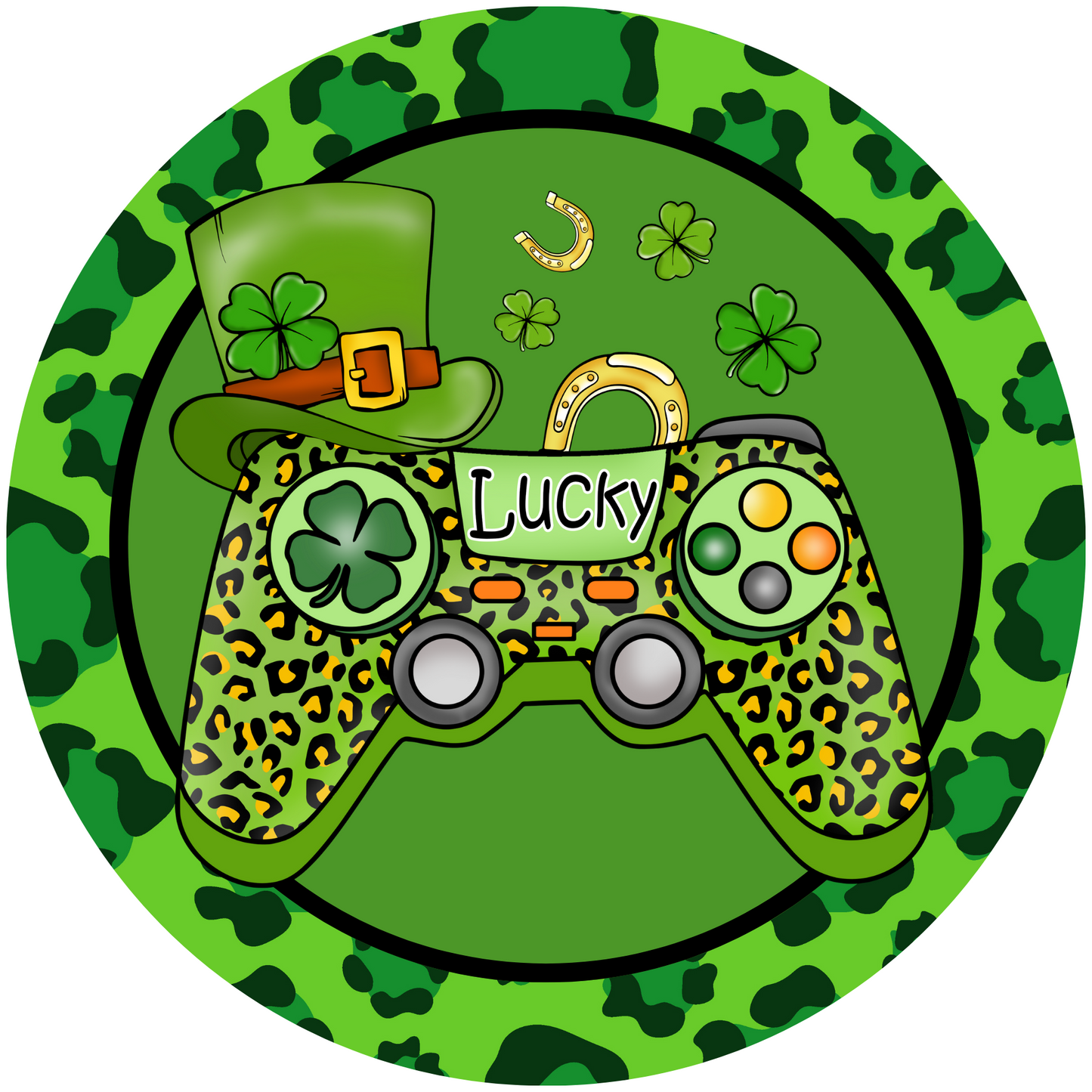 Saint Patrick Lucky Joystick Metal / Vinyl Sign - Made in USA