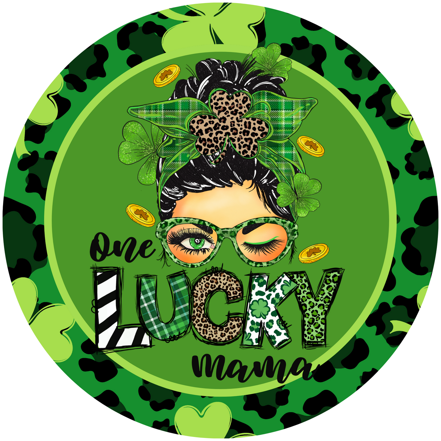 Saint Patrick One Lucky Mama Metal / Vinyl Sign - Made in USA