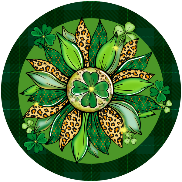 Saint Patrick Metal Sign: Flower - Made In USA