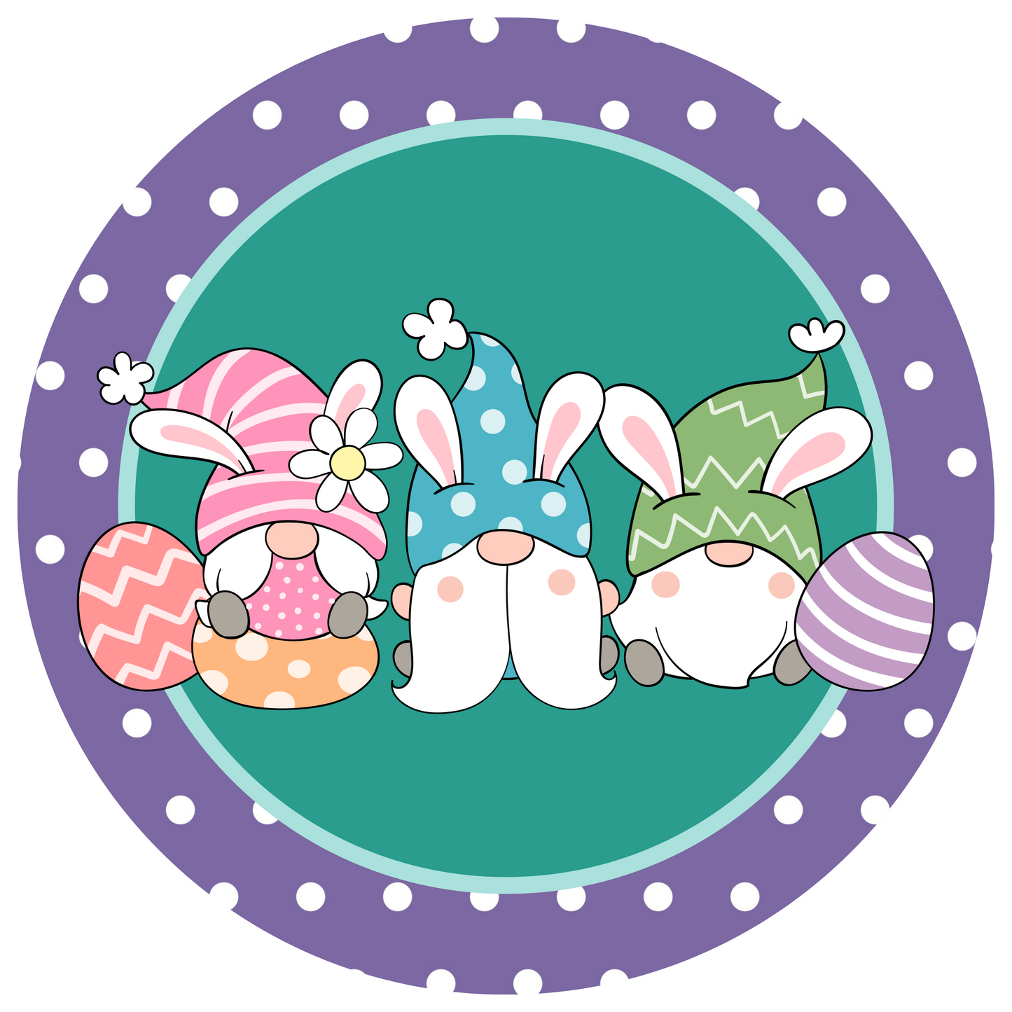 Spring & Easter Gnome Metal / Vinyl Sign - Made in USA