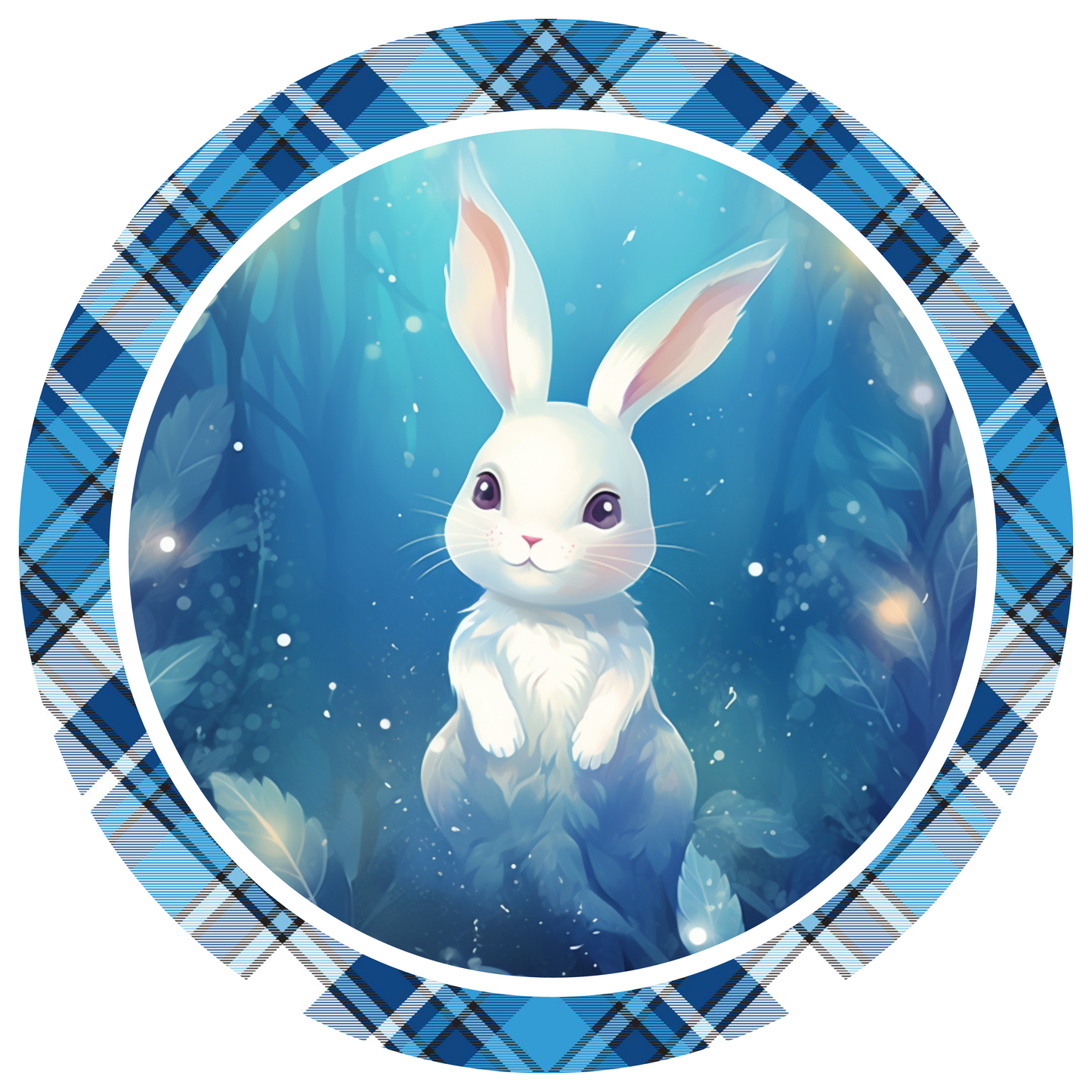 White Rabbit Spring & Easter Metal / Vinyl Sign - Made in USA