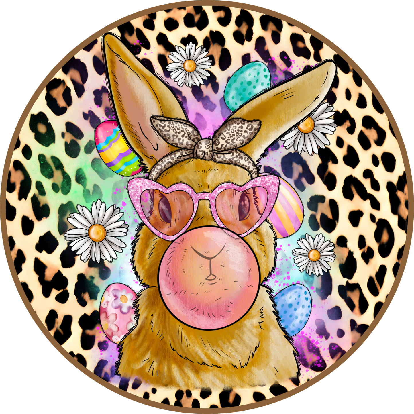 Bunny with Easter Eggs Easter Metal / Vinyl Sign - Made in USA