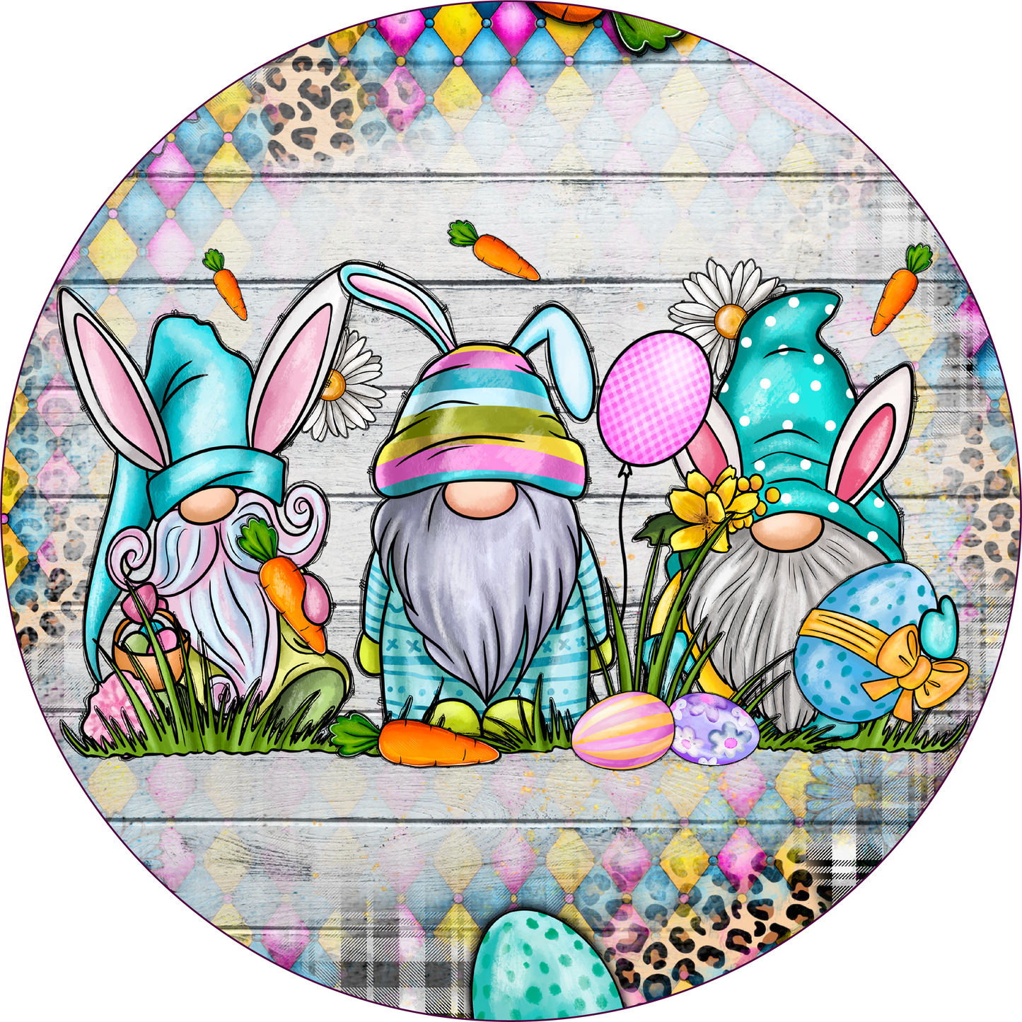 Spring & Easter Gnome Metal / Vinyl Sign - Made in USA