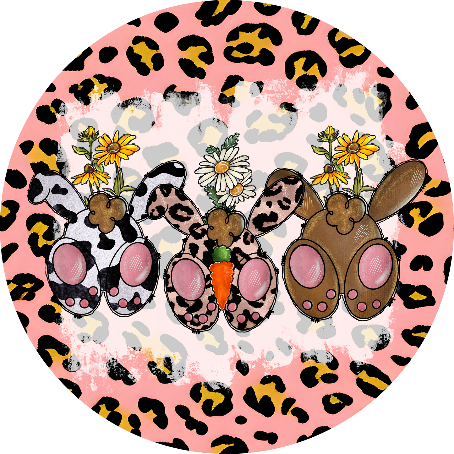 Spring & Easter Bunny Metal / Vinyl Sign - Made in USA