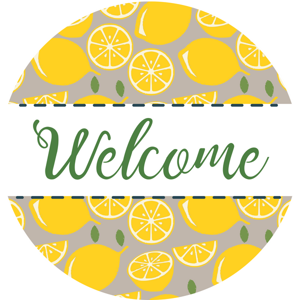 Welcome Metal Sign: Lemon - Made In USA