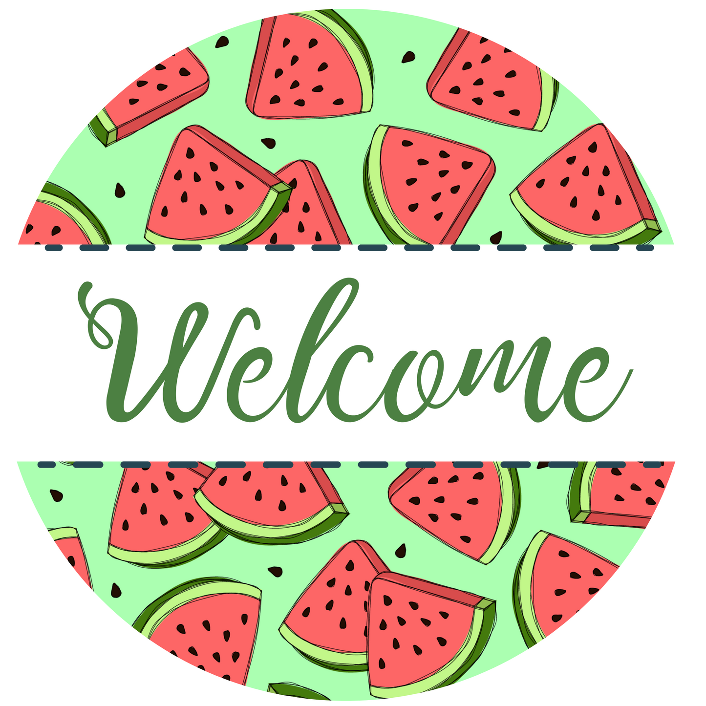 Welcome Watermelon Metal / Vinyl Sign - Made in USA