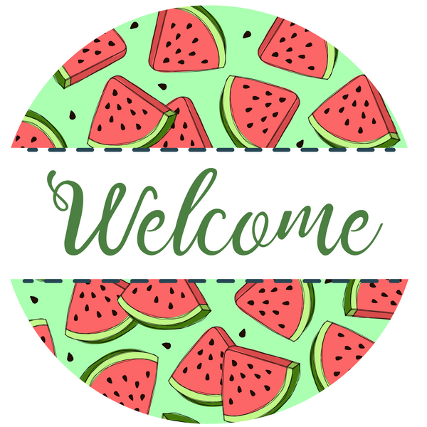 Welcome Metal Sign: Watermelon - Made In USA