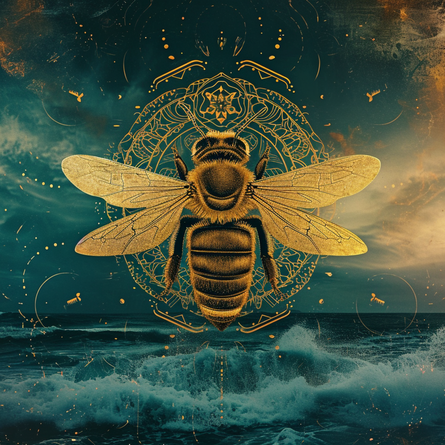 Honey Bees Metal Sign - Made in USA