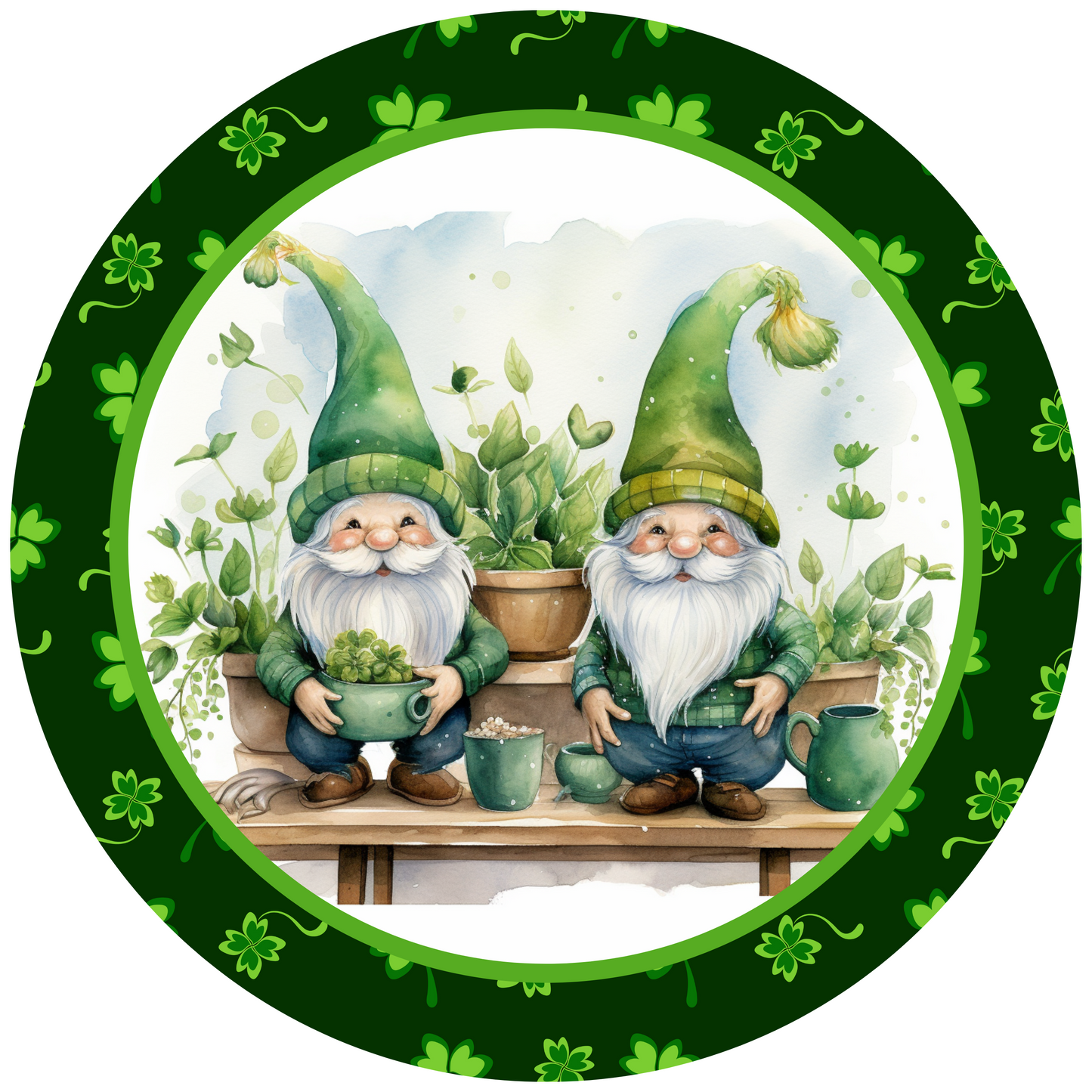 Saint Patrick's Day Gnome Metal / Vinyl Sign - Made in USA