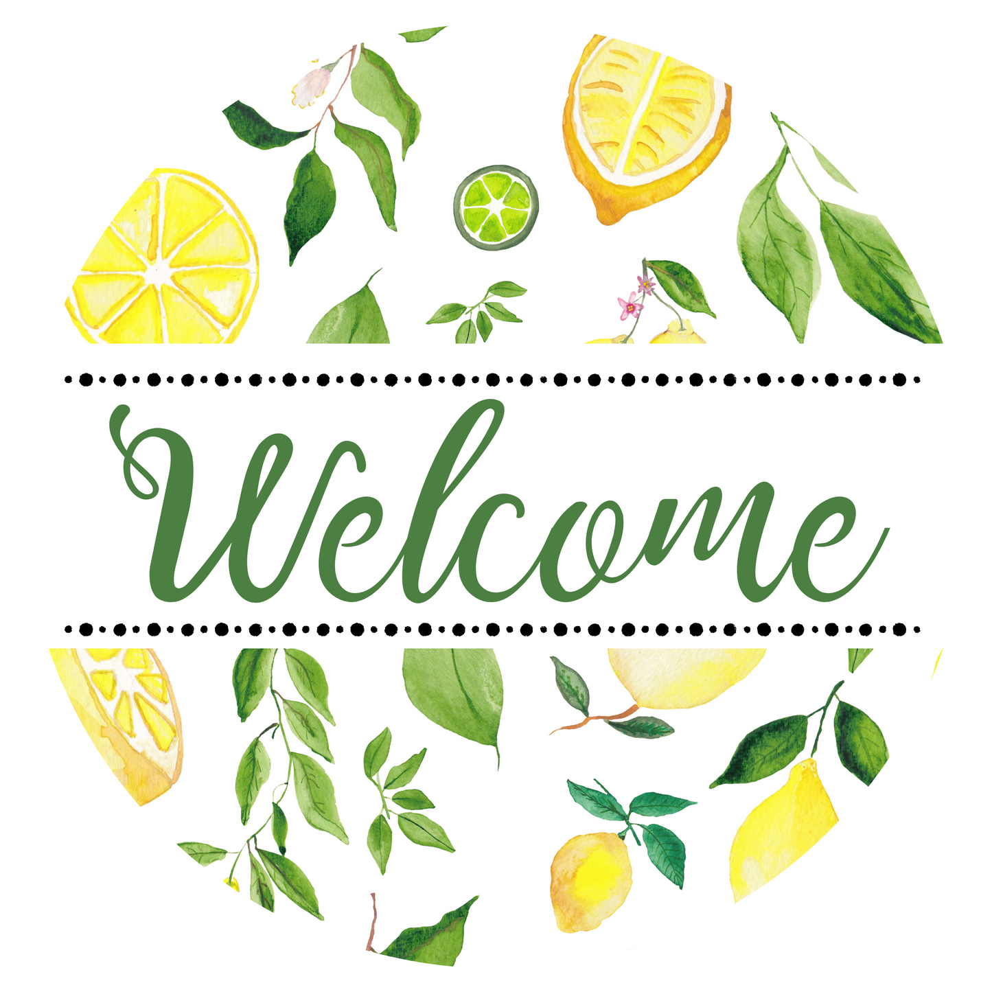 Welcome Lemon Metal / Vinyl Sign - Made in USA