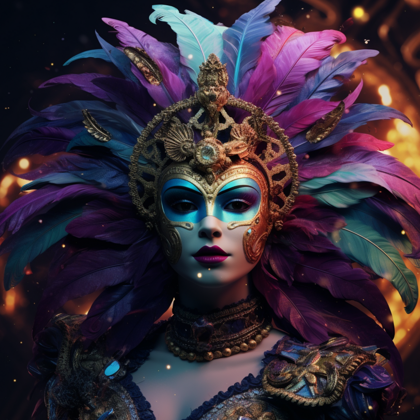 Mardi Gras Carnival Queen Metal Sign - Made in USA