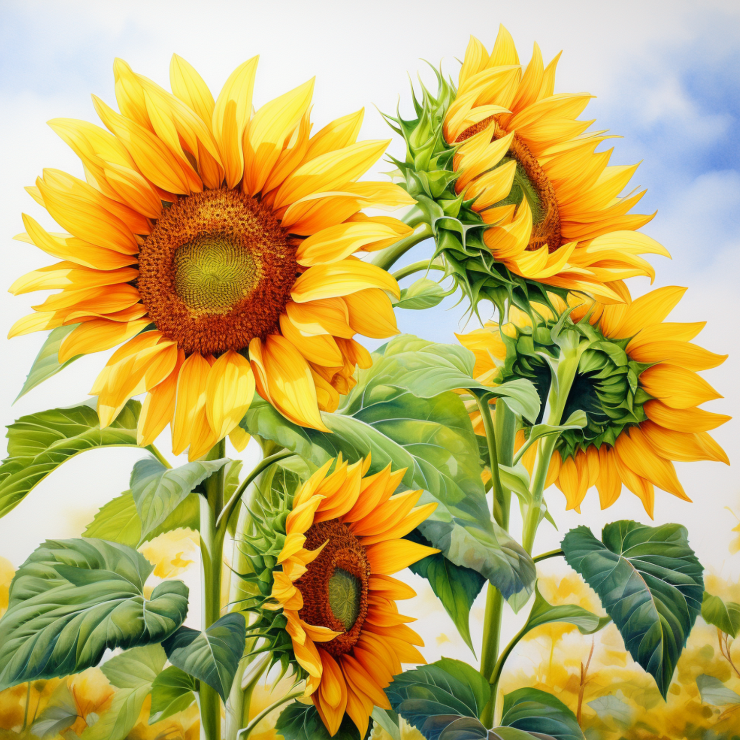 Sunflower Metal Sign - Made in USA