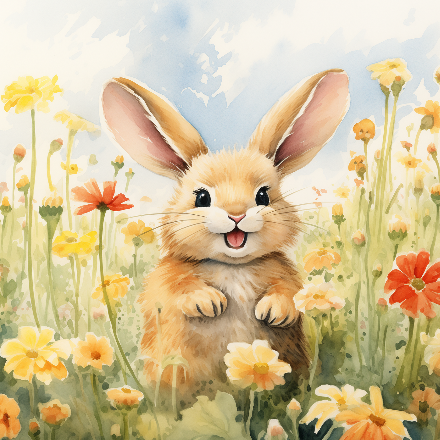 Easter Day Cute Bunny Metal Sign - Made in USA