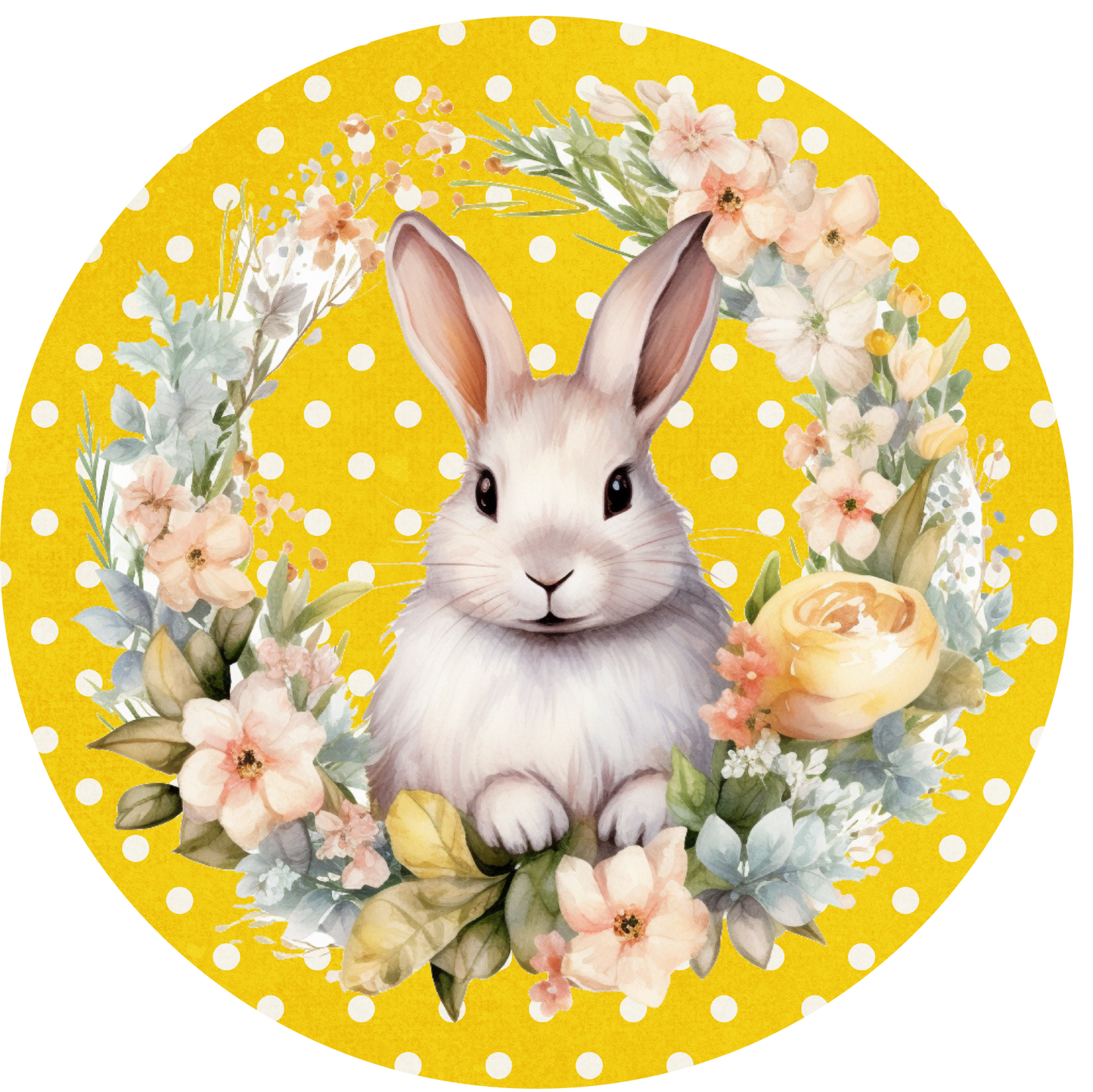 Spring Bunny Rabbit Metal / Vinyl Sign - Made in USA