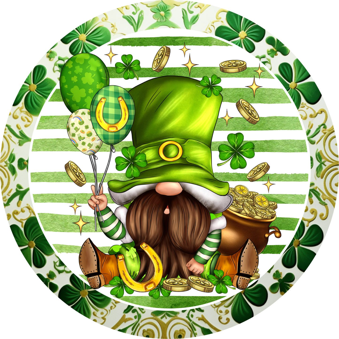 Saint Patrick's Day Gnome Metal / Vinyl Sign - Made in USA