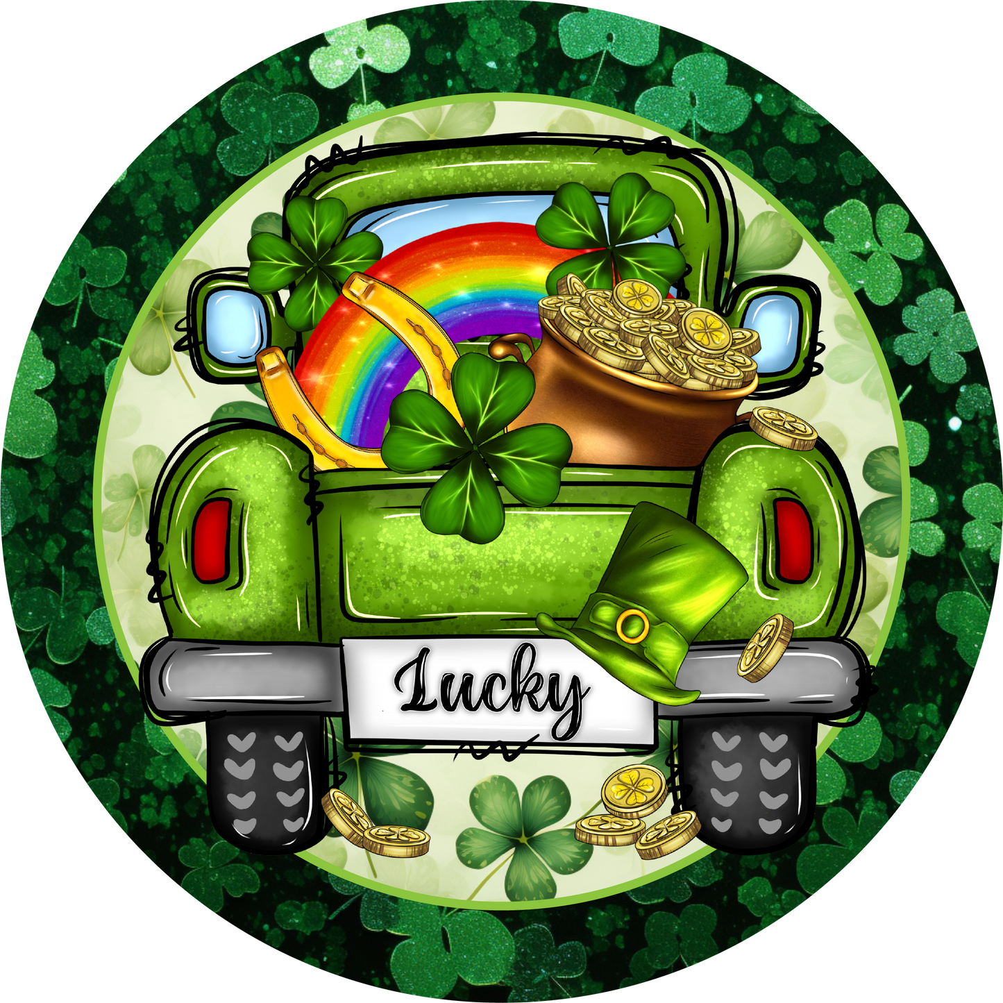 Saint Patrick's Day Truck Metal / Vinyl Sign - Made in USA