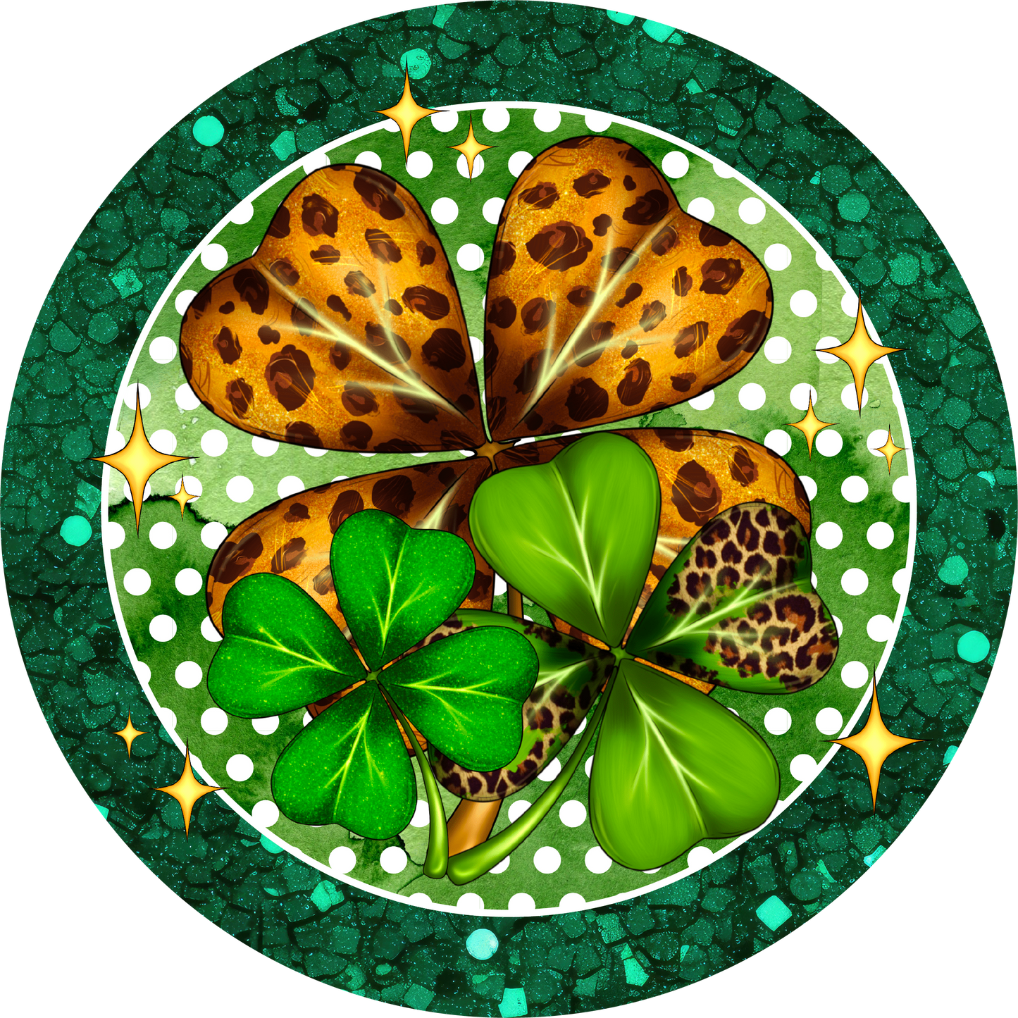 Clover Leaf Saint Patrick's Day Metal / Vinyl Sign - Made in USA