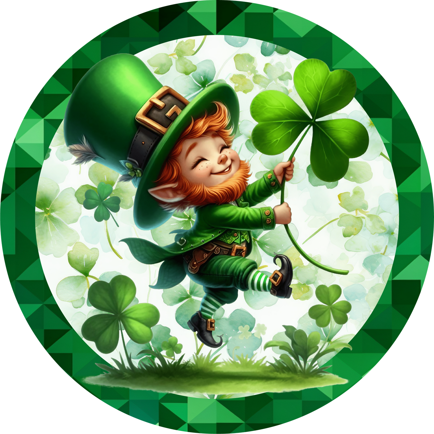 Leprechaun Saint Patrick's Day Metal / Vinyl Sign - Made in USA