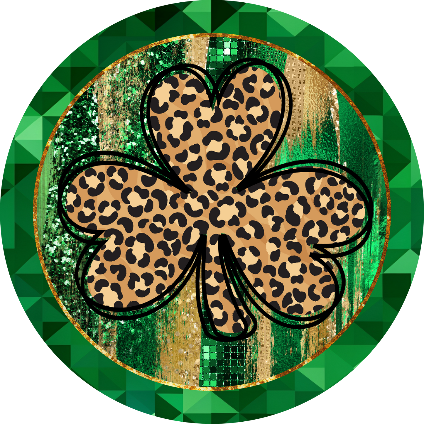 Clover Leaf St. Patrick's Day Metal / Vinyl Sign - Made in USA