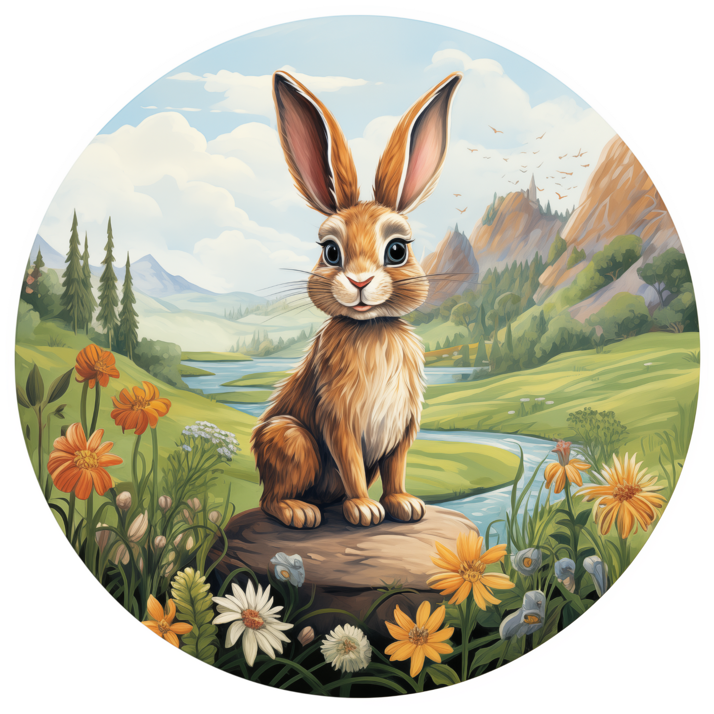 Bunny Rabbit Metal / Vinyl Sign - Made in USA