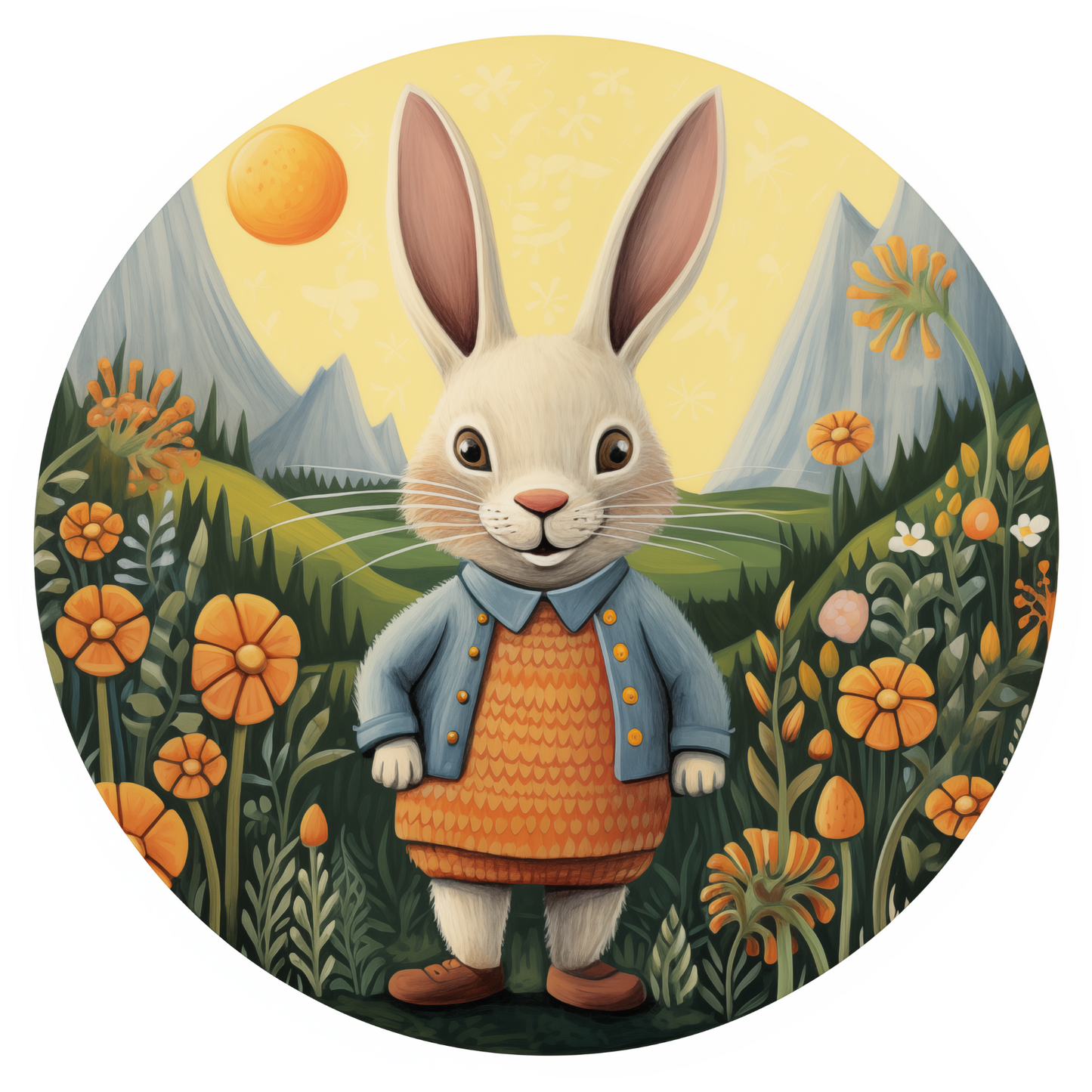 Bunny Rabbit Metal / Vinyl Sign - Made in USA