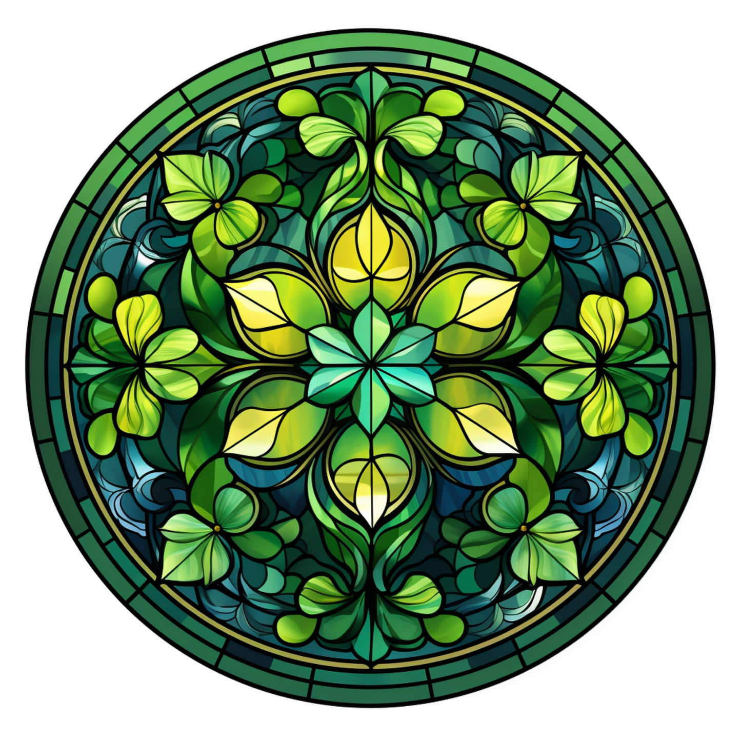 Green Flower De Metal / Vinyl Sign - Made in USA