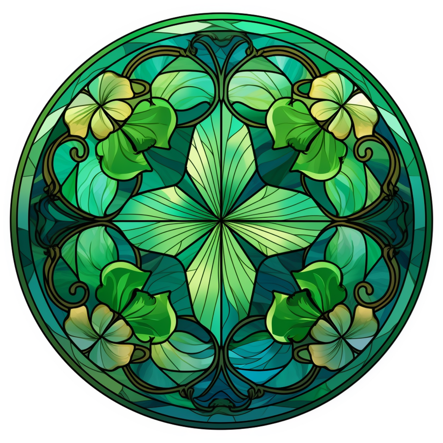 Green Flower De Metal / Vinyl Sign - Made in USA