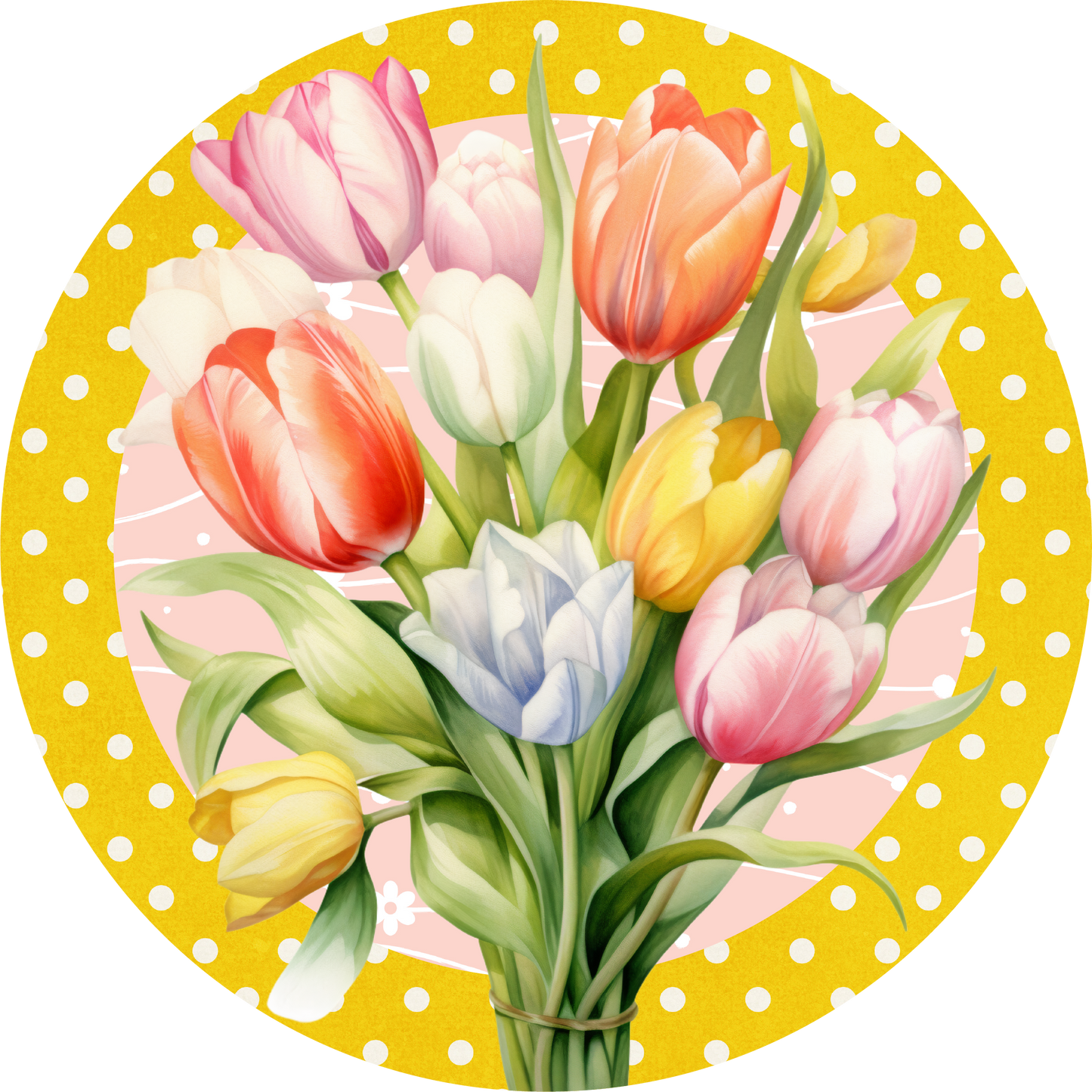 Spring Flower Bouquet Metal / Vinyl Sign - Made in USA