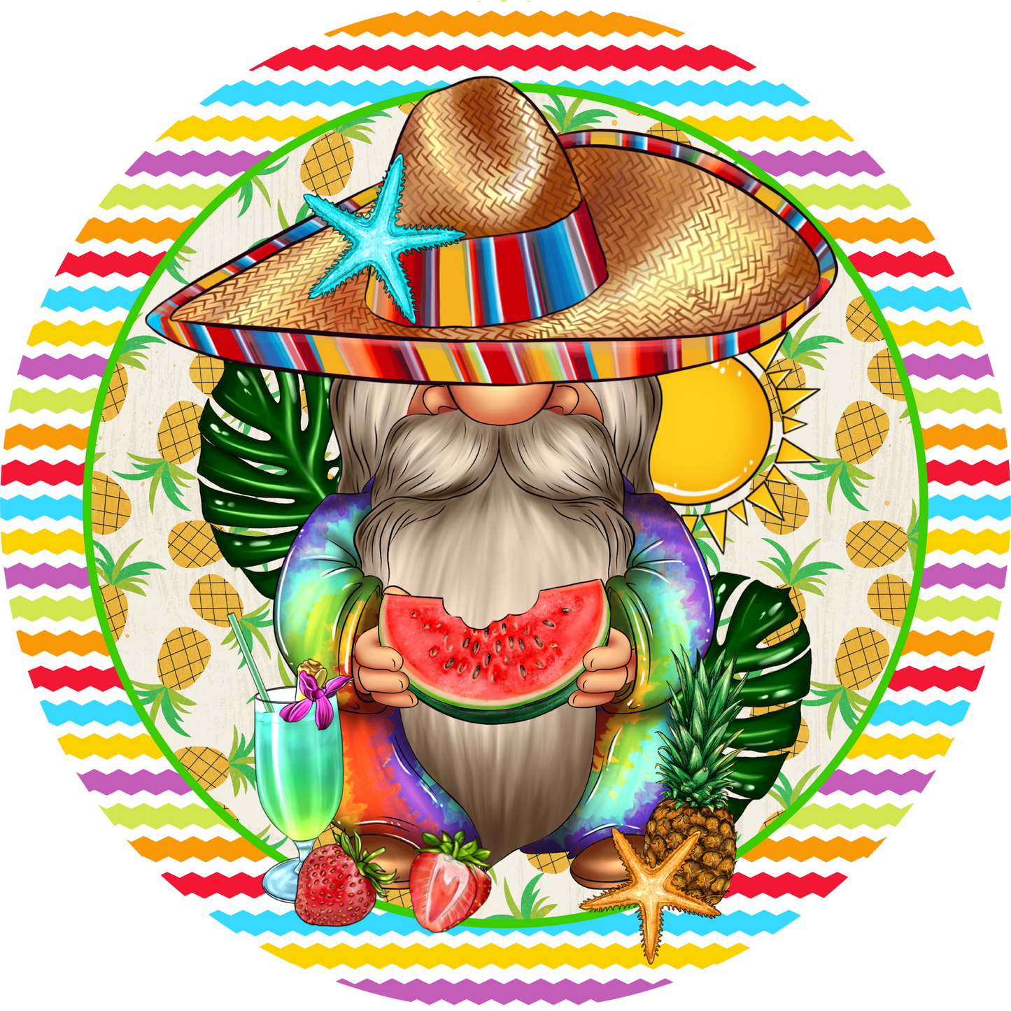 Gnome Summer Metal / Vinyl Sign - Made in USA