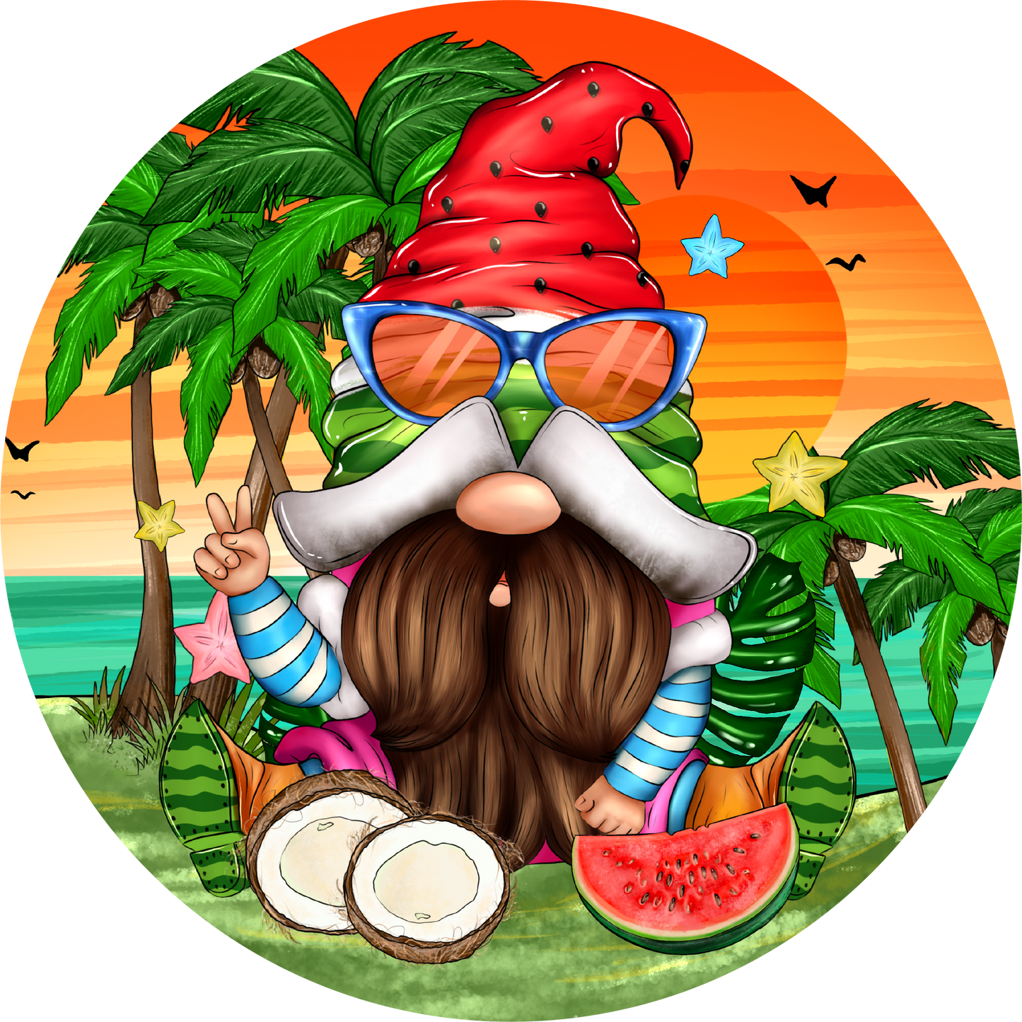 Gnome Summer Metal / Vinyl Sign - Made in USA