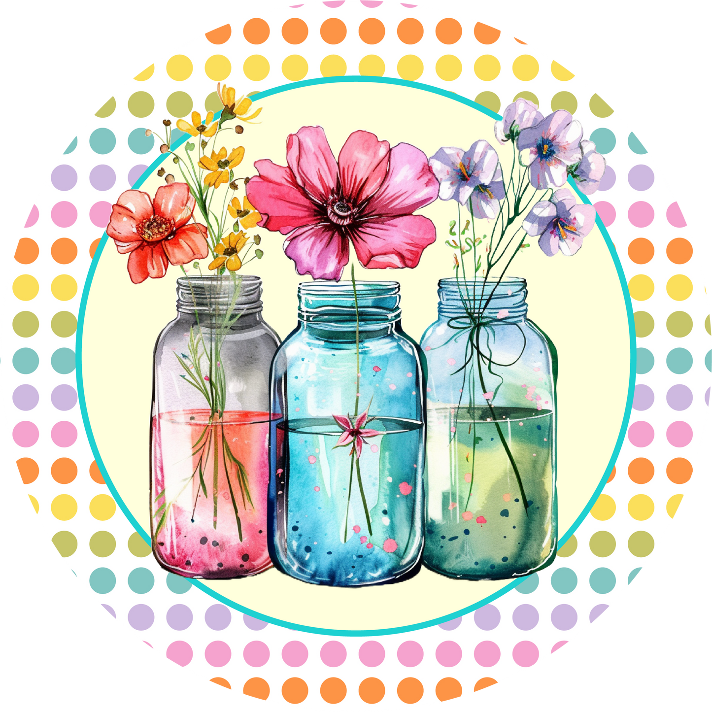 Bottle Flower Decor Metal / Vinyl Sign - Made in USA