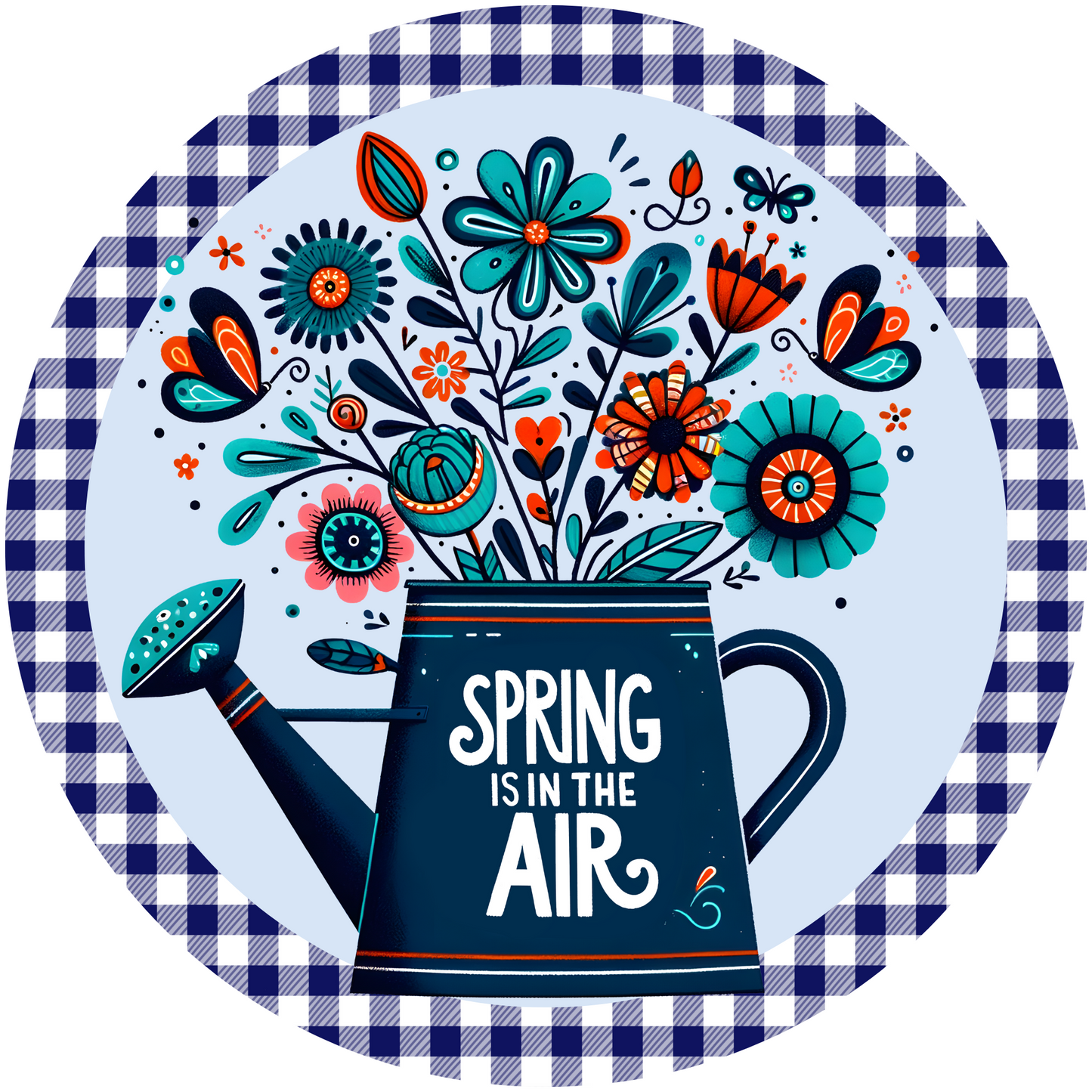 Flower Water Pouring Spring in The Air Metal / Vinyl Sign - Made in USA