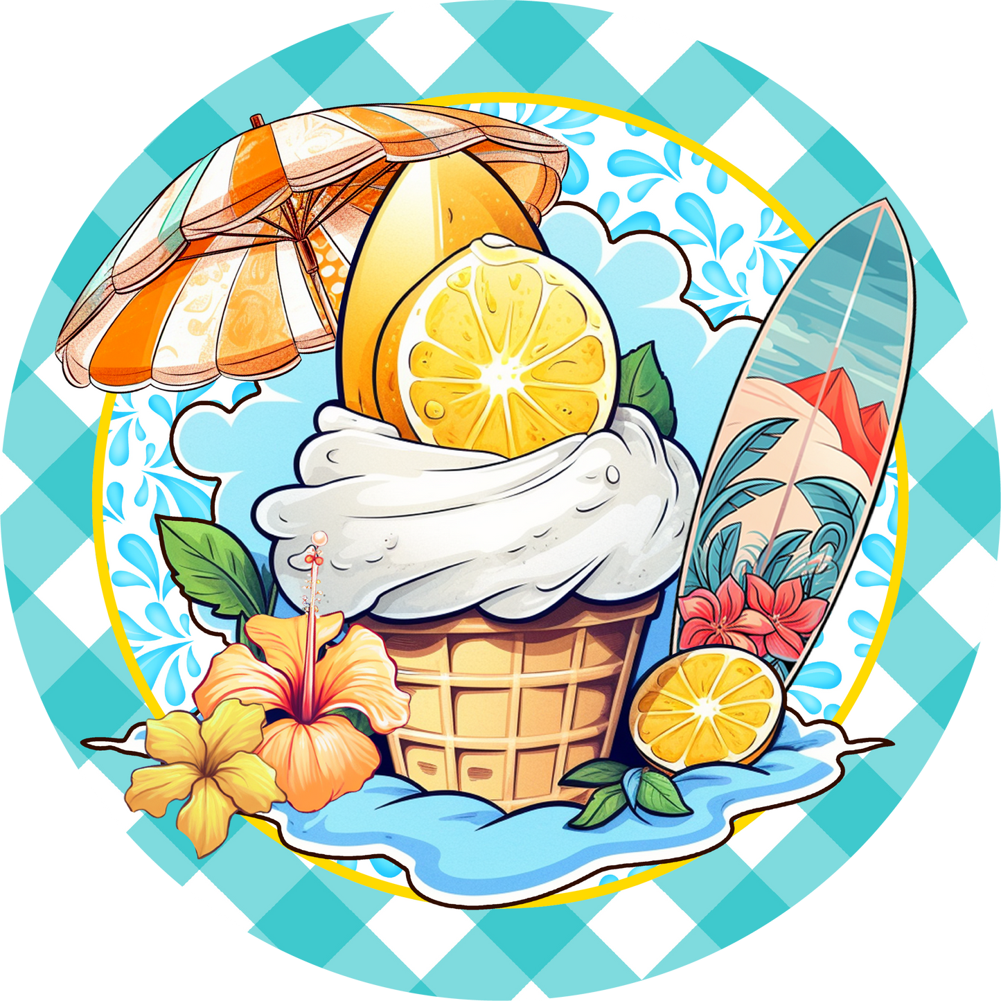 Ice Cream Metal / Vinyl Sign - Made in USA