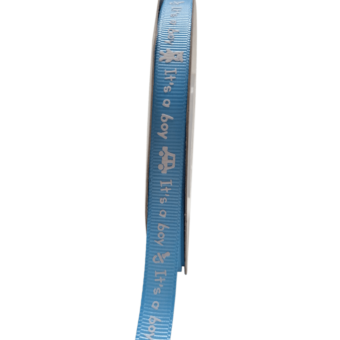 Blue - It's A Boy - Grosgrain Ribbon Baby Design W: 3/8 inch | L: 25 Yards