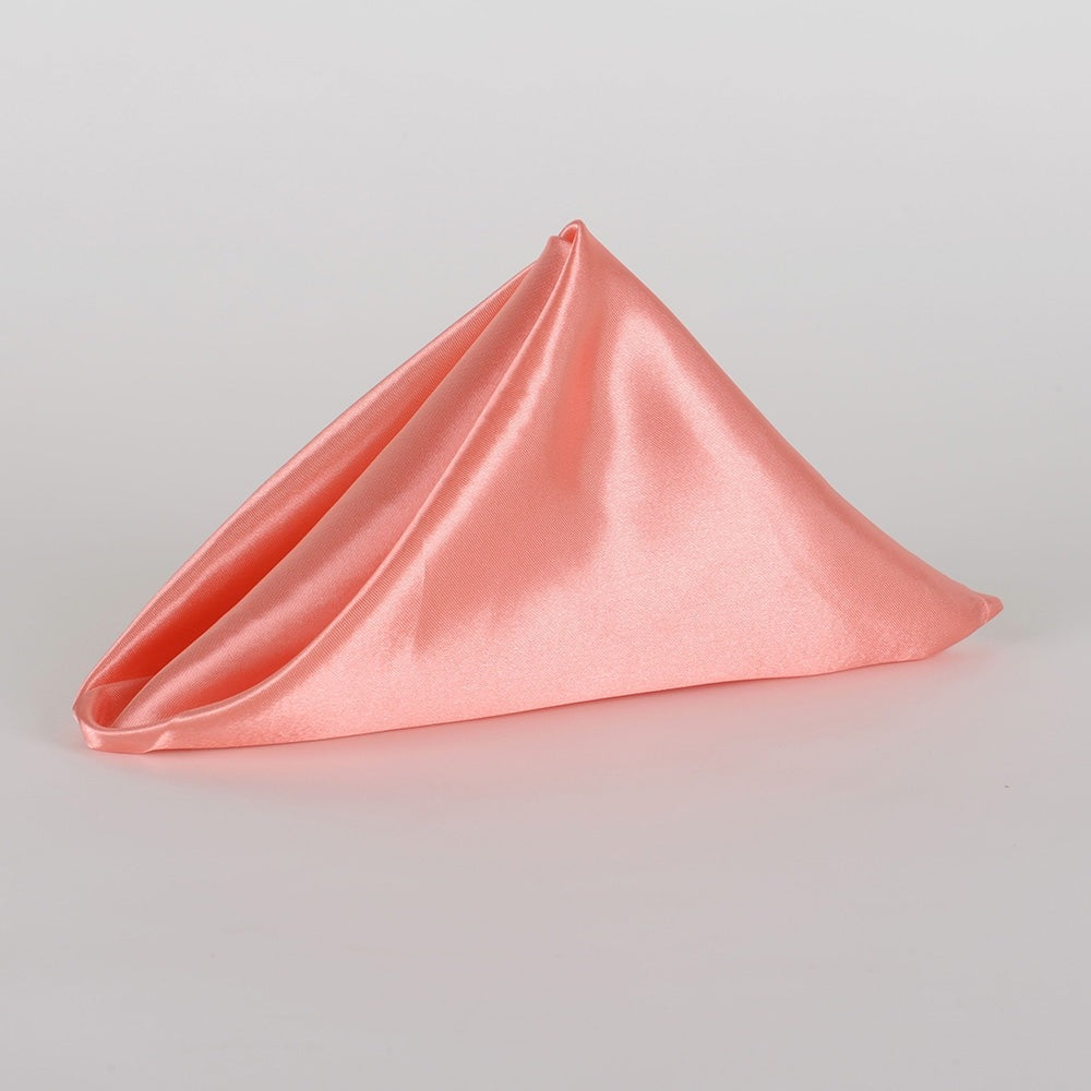 Coral- 20 x 20 Satin Napkins - Pack of 5