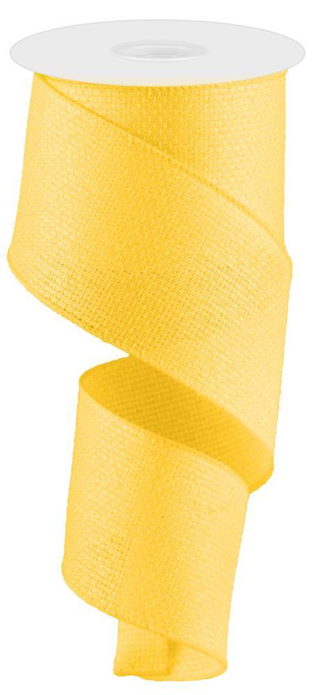 Sun Yellow - Cross Royal Burlap Ribbon - 2-1/2 Inch x 10 Yards