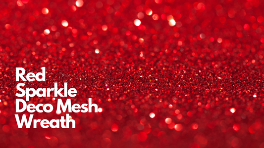 7 Easy Steps to Make a Red Sparkle Deco Mesh Wreath? BBCrafts.com