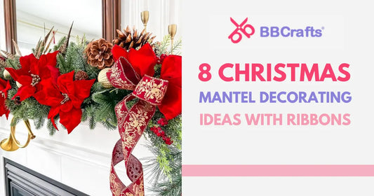 8 Christmas Mantel Decorating Ideas with Ribbons