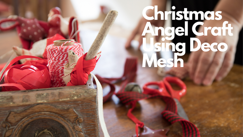 How to Make a Beautiful Christmas Angel Craft Using Deco Mesh? BBCrafts.com