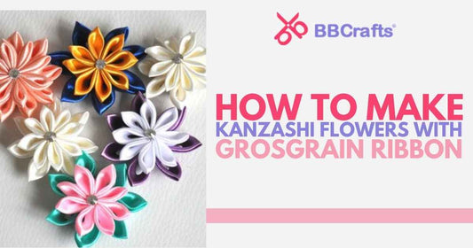 How To Make Kanzashi Flowers With Grosgrain Ribbon